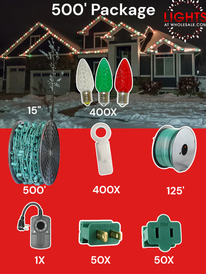 C9 LED 500' Christmas Light Pro Packages - Image 14