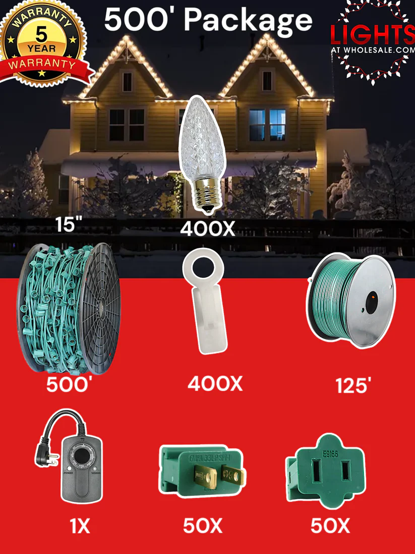 C9 LED 500' Christmas Light Pro Packages - Image 10