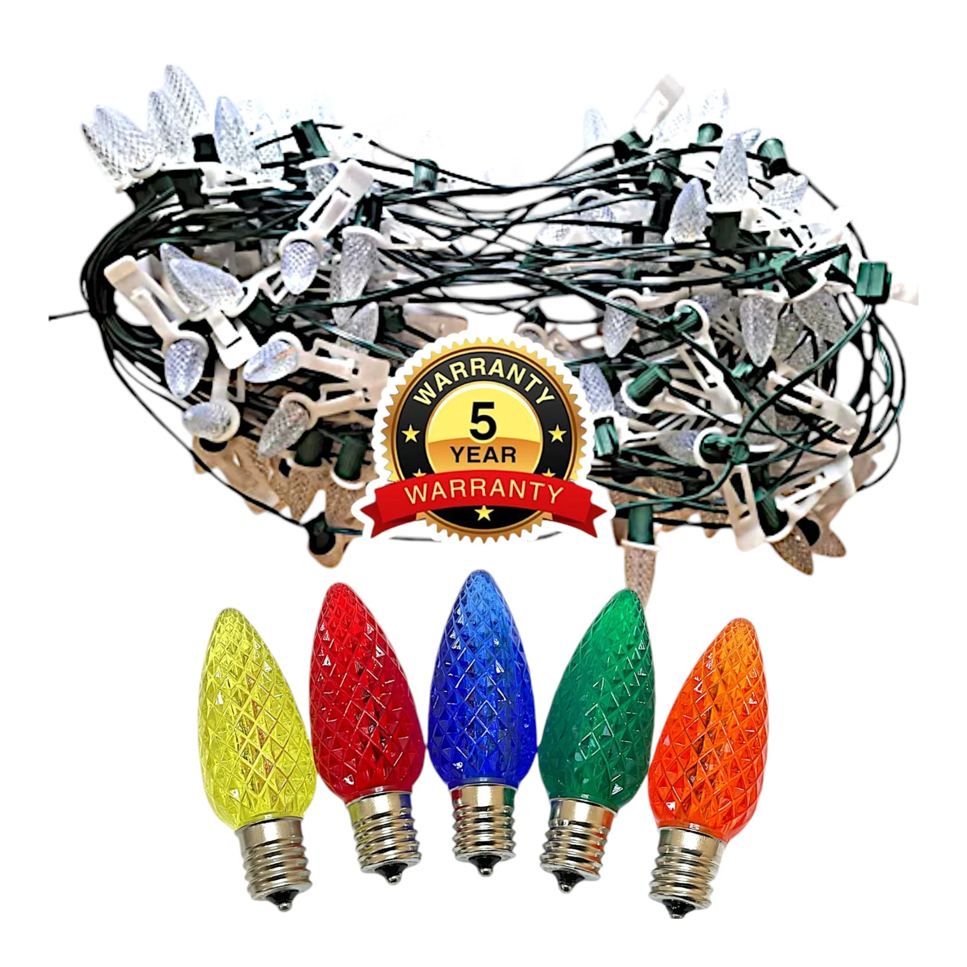 C9 Commercial Elite SMD Pre Bulbed And Pre Clipped Christmas Lights - Image 3