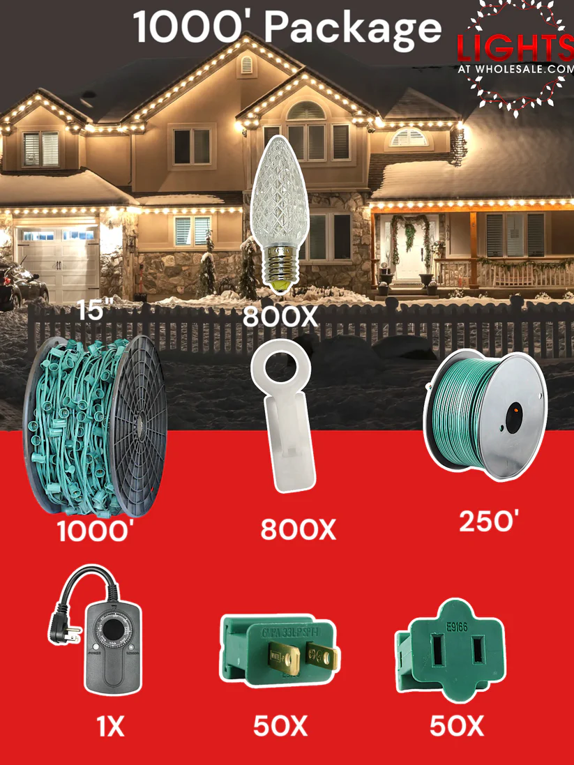 C9 LED 1000' Christmas Light Pro Packages - Image 24