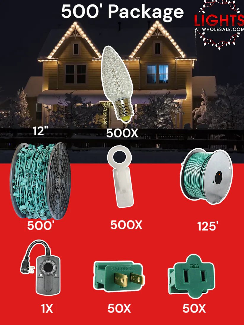 C9 LED 500' Christmas Light Pro Packages - Image 4