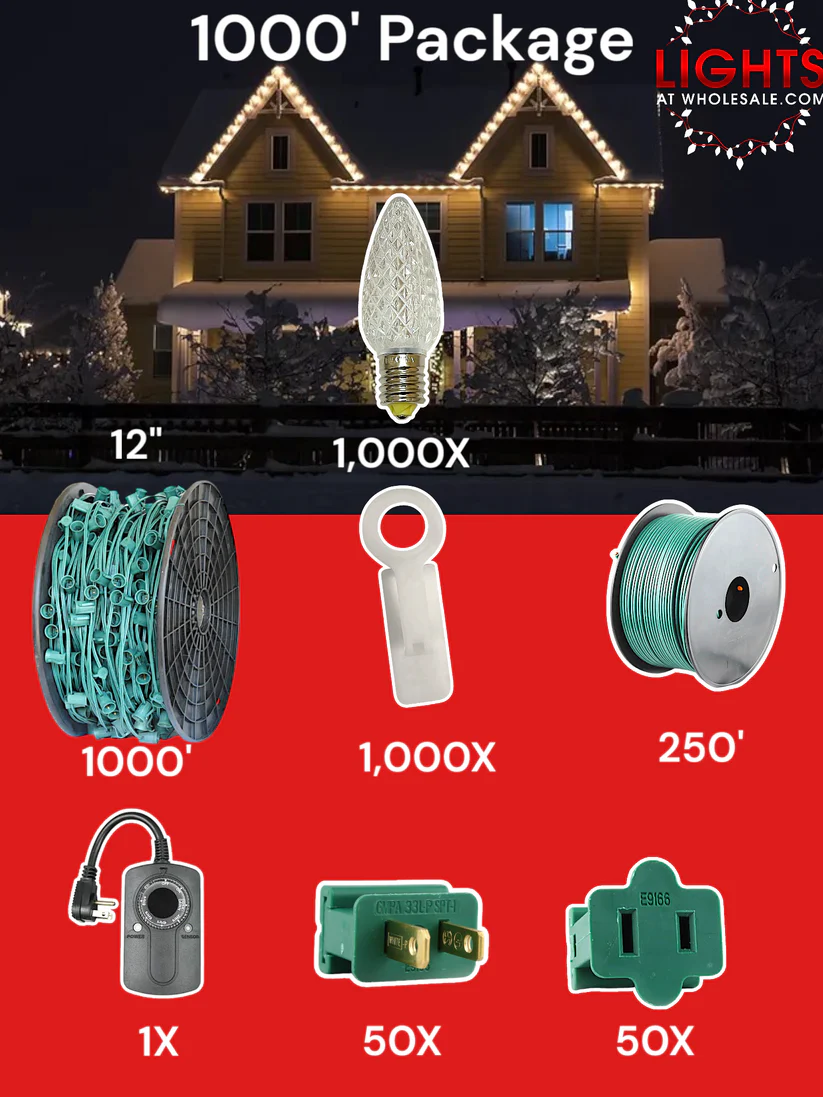 C9 LED 1000' Christmas Light Pro Packages - Image 22