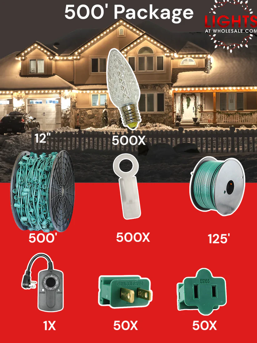 C9 LED 500' Christmas Light Pro Packages - Image 5