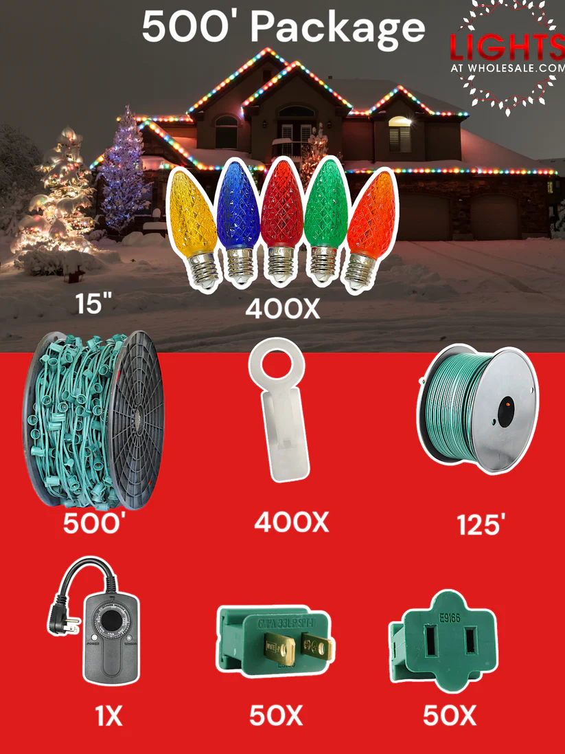 C9 LED 500' Christmas Light Pro Packages - Image 13
