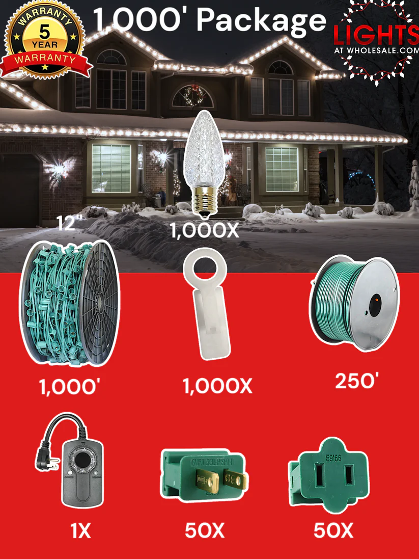 C9 LED 1000' Christmas Light Pro Packages - Image 3