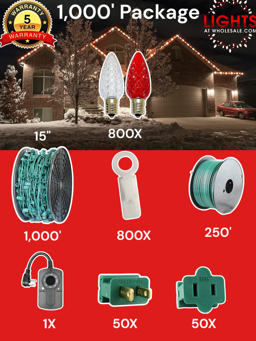C9 LED 1000' Christmas Light Pro Packages - Image 8