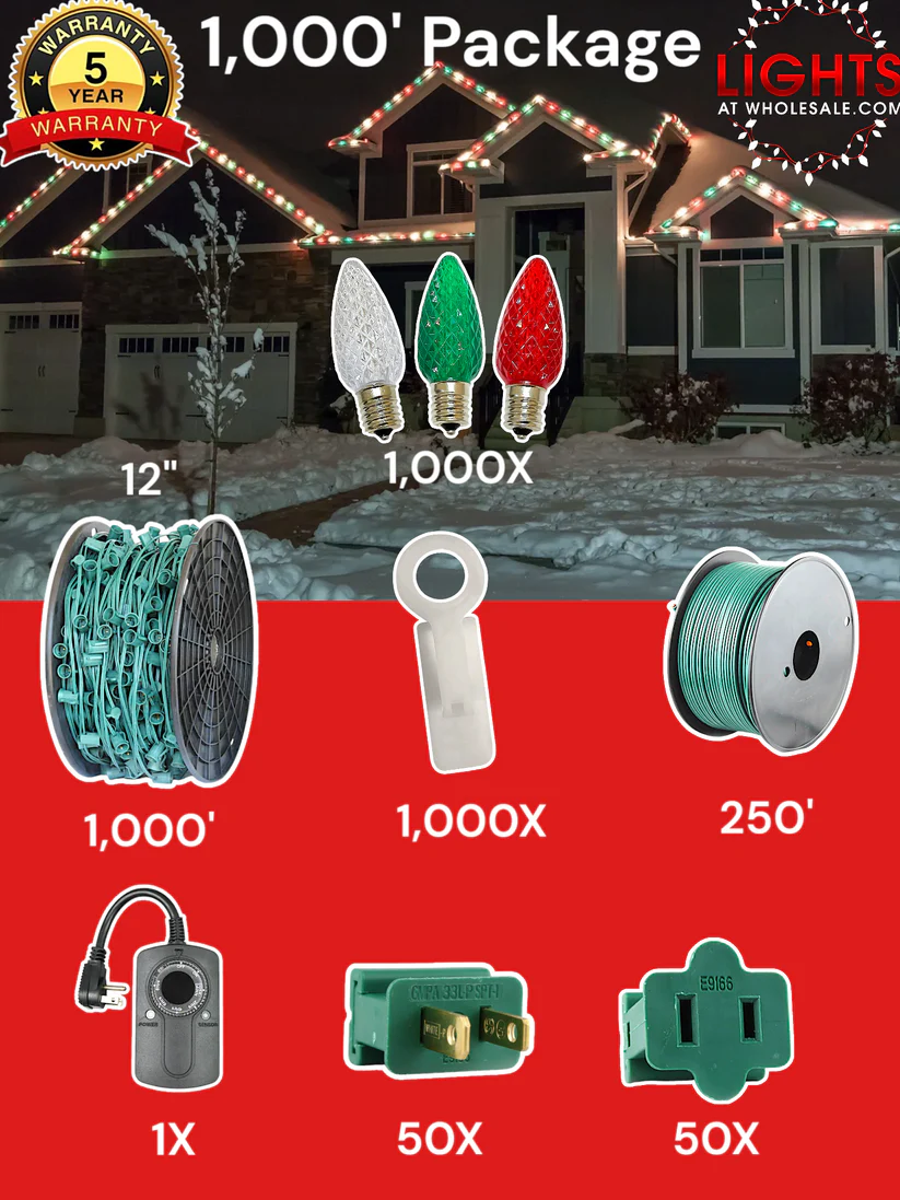 C9 LED 1000' Christmas Light Pro Packages - Image 5