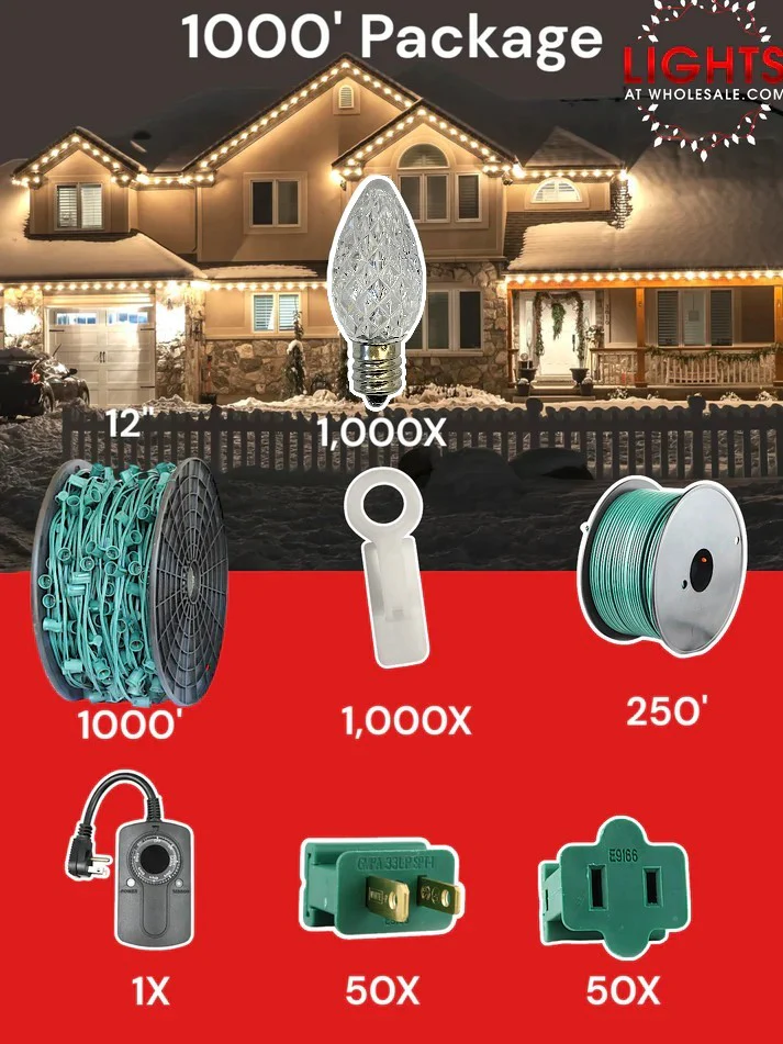 C7 1000' Christmas Light Pro Package