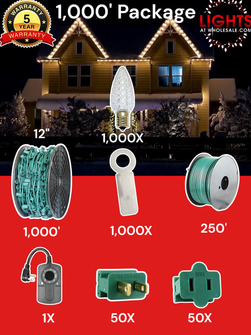 C9 LED 1000' Christmas Light Pro Packages - Image 9