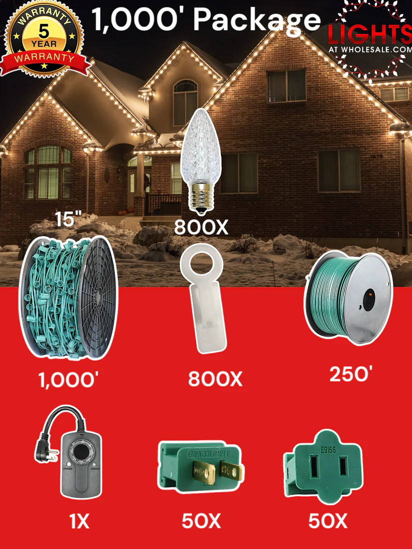 C9 LED 1000' Christmas Light Pro Packages - Image 14